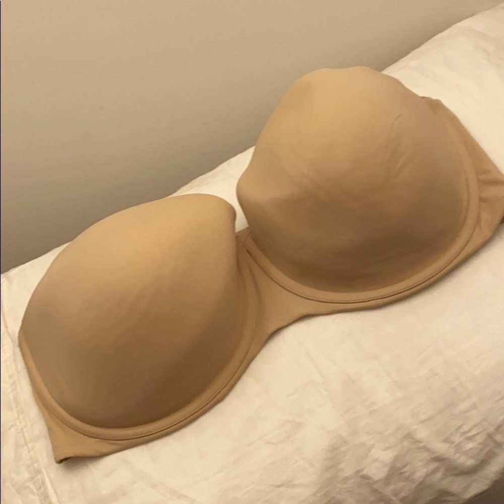 Cacique Lane Bryant nude strapless bra 44DDD